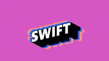 SWIFT Text in Graffiti Style with Color-Changing Background video