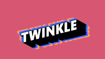 TWINKLE Text in Graffiti Style with Color-Changing Background video