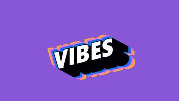 VIBES Text in Graffiti Style with Color-Changing Background video