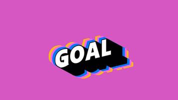 GOAL Text in Graffiti Style with Color-Changing Background video