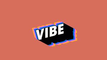 VIBE Text in Graffiti Style with Color-Changing Background video