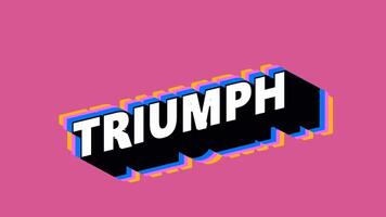 TRIUMPH Text in Graffiti Style with Color-Changing Background video