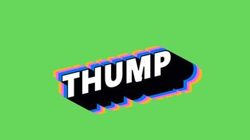 THUMP Text in Graffiti Style with Color-Changing Background video