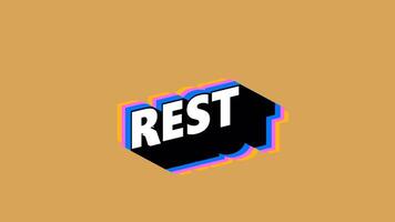 REST Text in Graffiti Style with Color-Changing Background video