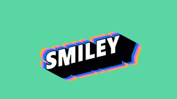 SMILEY Text in Graffiti Style with Color-Changing Background video