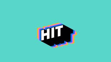 HIT Text in Graffiti Style with Color-Changing Background video