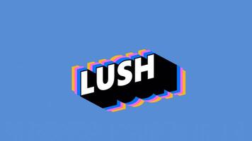 LUSH Text in Graffiti Style with Color-Changing Background video