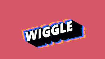 WIGGLE Text in Graffiti Style with Color-Changing Background video
