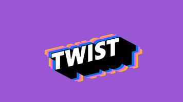 TWIST Text in Graffiti Style with Color-Changing Background video