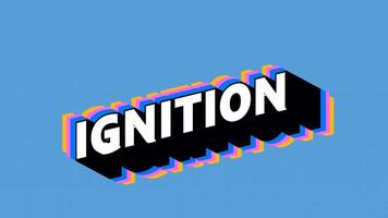 IGNITION Text in Graffiti Style with Color-Changing Background video
