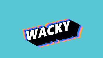 WACKY Text in Graffiti Style with Color-Changing Background video