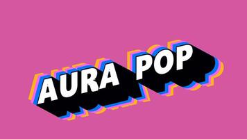 AURA POP Text in Graffiti Style with Color-Changing Background video