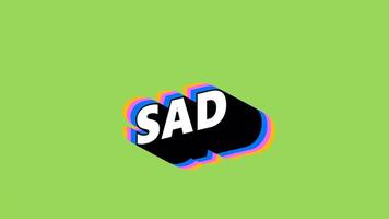 SAD Text in Graffiti Style with Color-Changing Background video