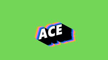 ACE Text in Graffiti Style with Color-Changing Background video