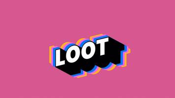 LOOT Text in Graffiti Style with Color-Changing Background video
