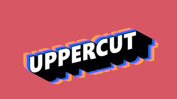 UPPERCUT Text in Graffiti Style with Color-Changing Background video