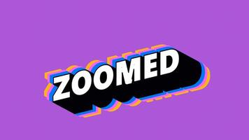 ZOOMED Text in Graffiti Style with Color-Changing Background video