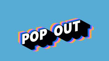 POP OUT Text in Graffiti Style with Color-Changing Background video
