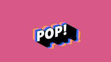 POP Text in Graffiti Style with Color-Changing Background video