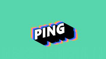 PING Text in Graffiti Style with Color-Changing Background video