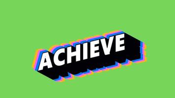 ACHIEVE Text in Graffiti Style with Color-Changing Background video