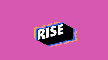 RISE Text in Graffiti Style with Color-Changing Background video