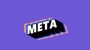 META Text in Graffiti Style with Color-Changing Background video