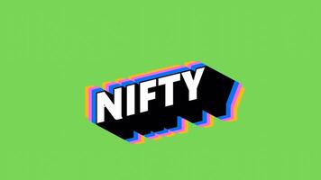 NIFTY Text in Graffiti Style with Color-Changing Background video