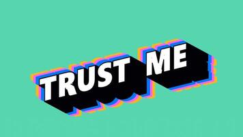 TRUST ME Text in Graffiti Style with Color-Changing Background video