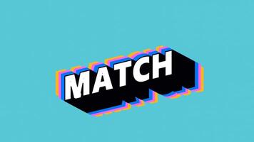MATCH Text in Graffiti Style with Color-Changing Background video