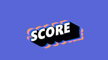 SCORE Text in Graffiti Style with Color-Changing Background video