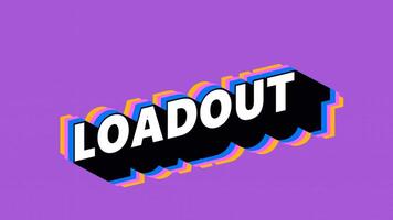 LOADOUT Text in Graffiti Style with Color-Changing Background video