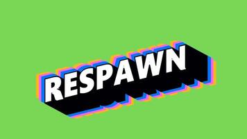 RESPAWN Text in Graffiti Style with Color-Changing Background video