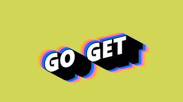 GO GET Text in Graffiti Style with Color-Changing Background video