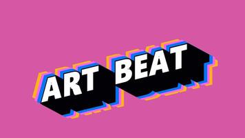 ART BEAT Text in Graffiti Style with Color-Changing Background video