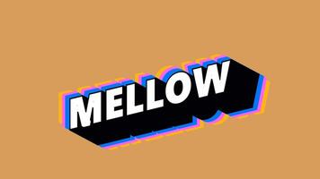 MELLOW Text in Graffiti Style with Color-Changing Background video
