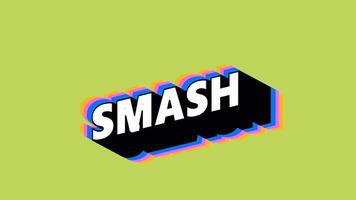 SMASH Text in Graffiti Style with Color-Changing Background video