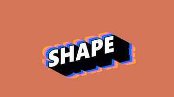 SHAPE Text in Graffiti Style with Color-Changing Background video