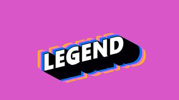 LEGEND Text in Graffiti Style with Color-Changing Background video