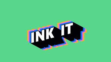 INK IT Text in Graffiti Style with Color-Changing Background video