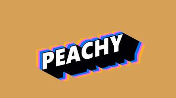 PEACHY Text in Graffiti Style with Color-Changing Background video