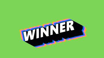 WINNER Text in Graffiti Style with Color-Changing Background video