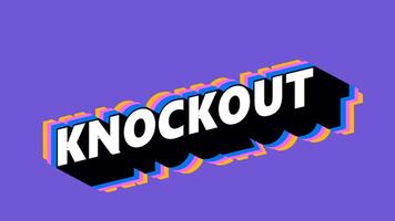 KNOCKOUT Text in Graffiti Style with Color-Changing Background video