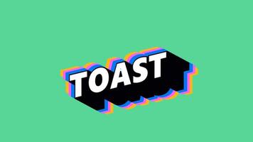 TOAST Text in Graffiti Style with Color-Changing Background video