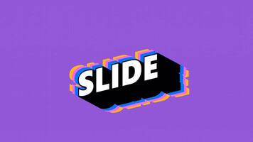 SLIDE Text in Graffiti Style with Color-Changing Background video
