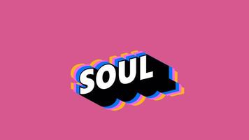 SOUL Text in Graffiti Style with Color-Changing Background video