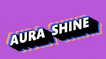 AURA SHINE Text in Graffiti Style with Color-Changing Background video