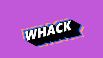 WHACK Text in Graffiti Style with Color-Changing Background video