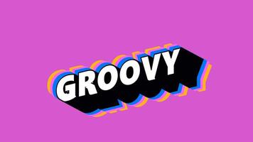 GROOVY Text in Graffiti Style with Color-Changing Background video