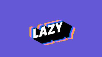 LAZY Text in Graffiti Style with Color-Changing Background video